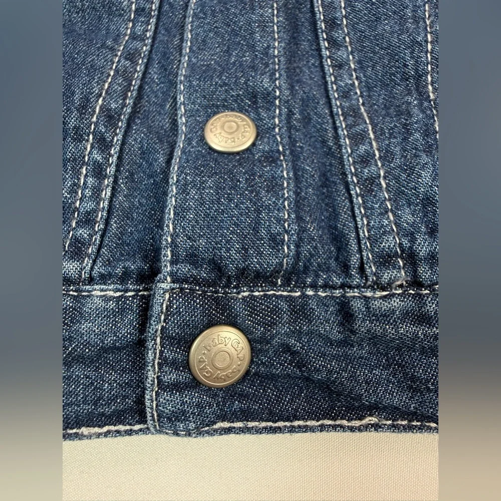 BABY GAP Classic Vintage Y2K 00s Newborn Dark Wash Denim Jean‎ Jacket Casual